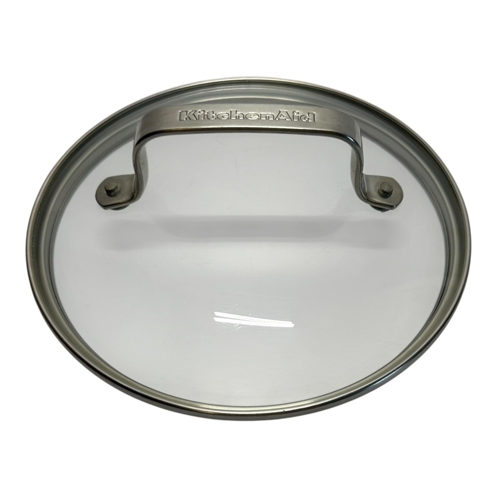 KitchenAid 7 Inch Tempered‎ Glass Replacement Lid Stainless Steel Rim Handle